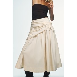 JUPE MI-LONGUE À VOLUME FOULARD