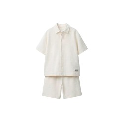 ENSEMBLE TEXTURÉS AVEC ÉTIQUETTE BEIGE