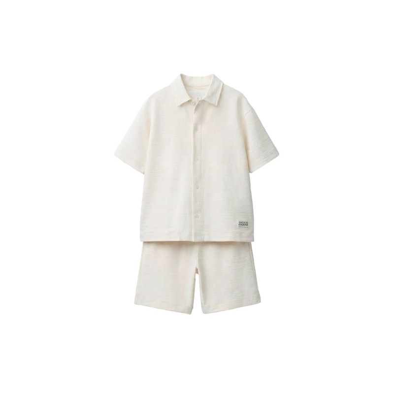 ENSEMBLE TEXTURÉS AVEC ÉTIQUETTE BEIGE